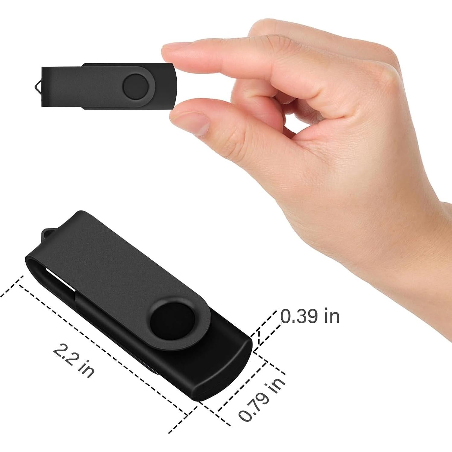 EASTBULL 4GB Memoria USB 2.0 Paquete de 20 Unidades Negro