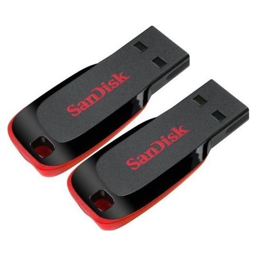 SanDisk Cruzer Blade 16GB USB 2.0 Flash Drive - Paquete de 2