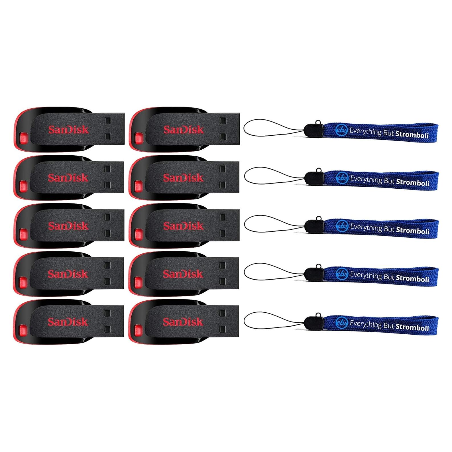 SanDisk Cruzer Blade 8GB x 10 Unidades USB 2.0 Flash Drive