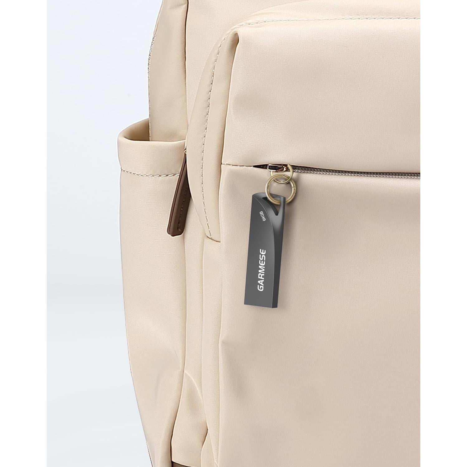 Unidad Flash USB 3.0 GARMESE 64GB Metálica Impermeable Gris