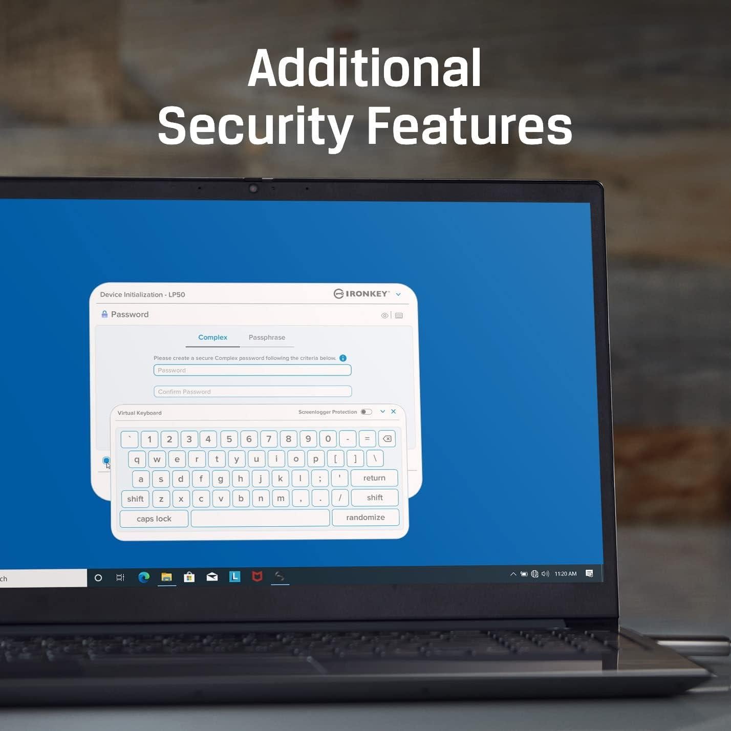 Unidad Flash USB Encriptada Kingston IronKey 32GB Plata
