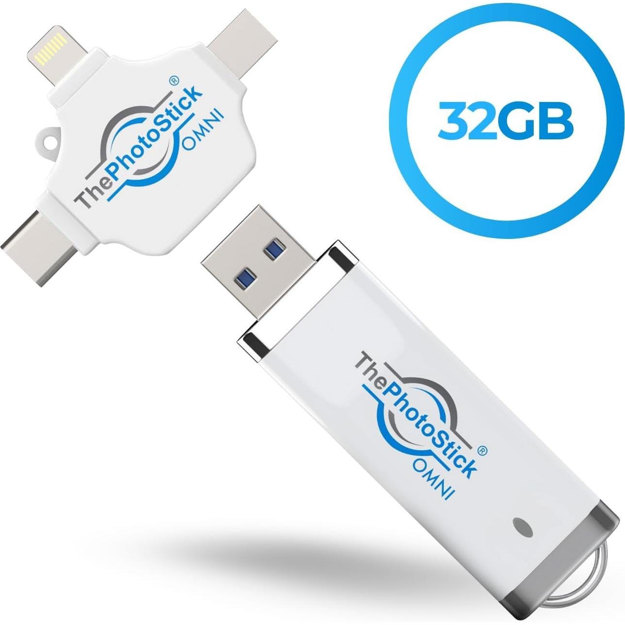 ThePhotoStick Omni 32GB - USB para Copia de Seguridad de Fotos