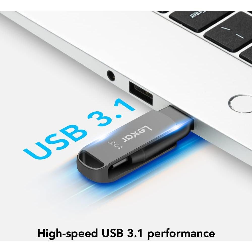 Unidad Flash Lexar 128GB D400 USB 3.2 Tipo-C y Tipo-A