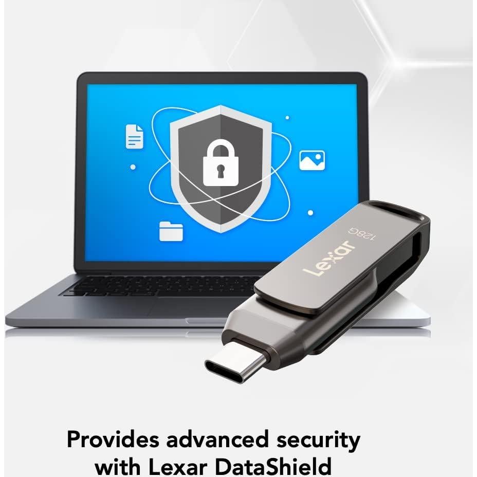 Unidad Flash Lexar 128GB D400 USB 3.2 Tipo-C y Tipo-A
