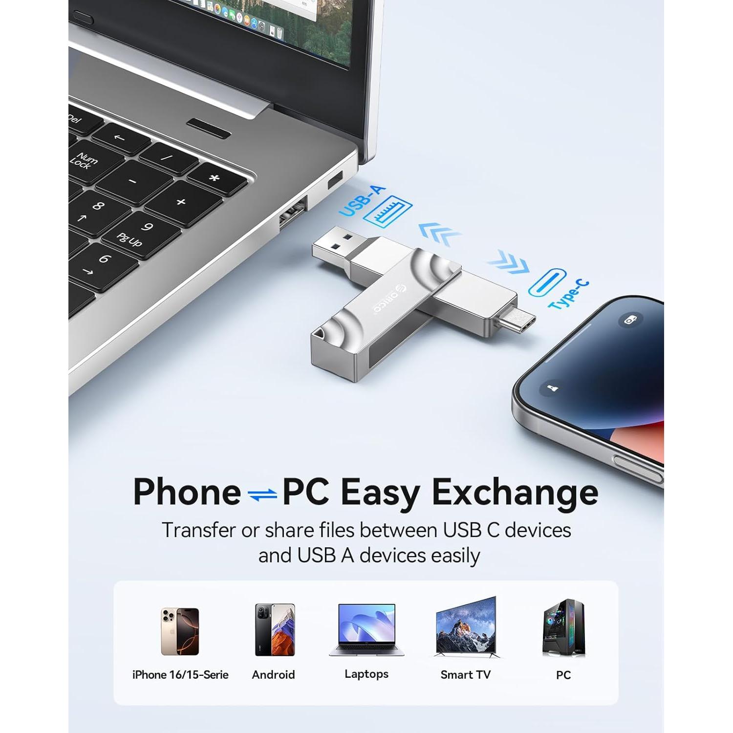 ORICO A10 1TB Disco Duro Sólido Externo USB-C y A