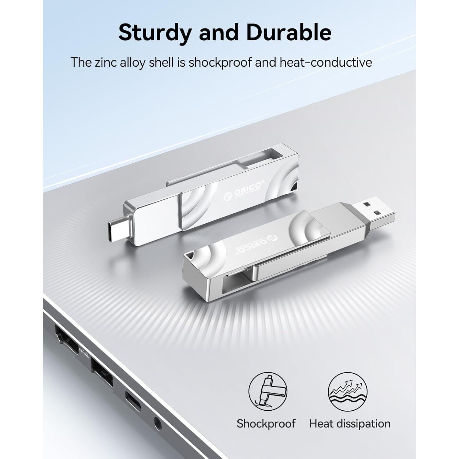 ORICO A10 1TB Disco Duro Sólido Externo USB-C y A