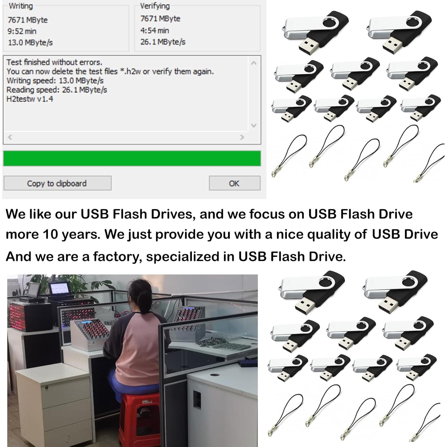 Unidad Flash USB 8GB Mokaabb U804 50 Paquete Negro