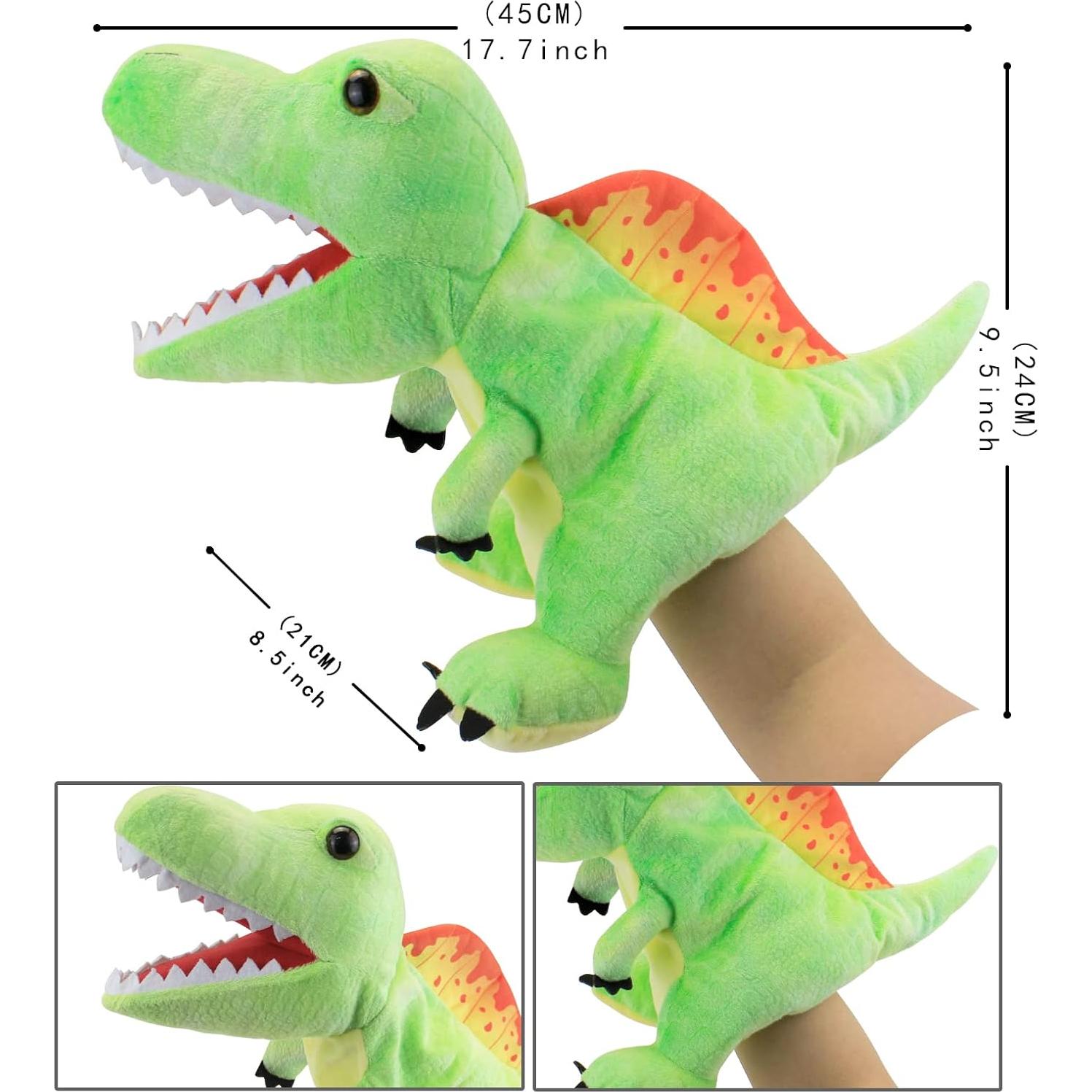 Títeres de Mano Qunze Toys Dinosaurio 21.5x19.2 cm