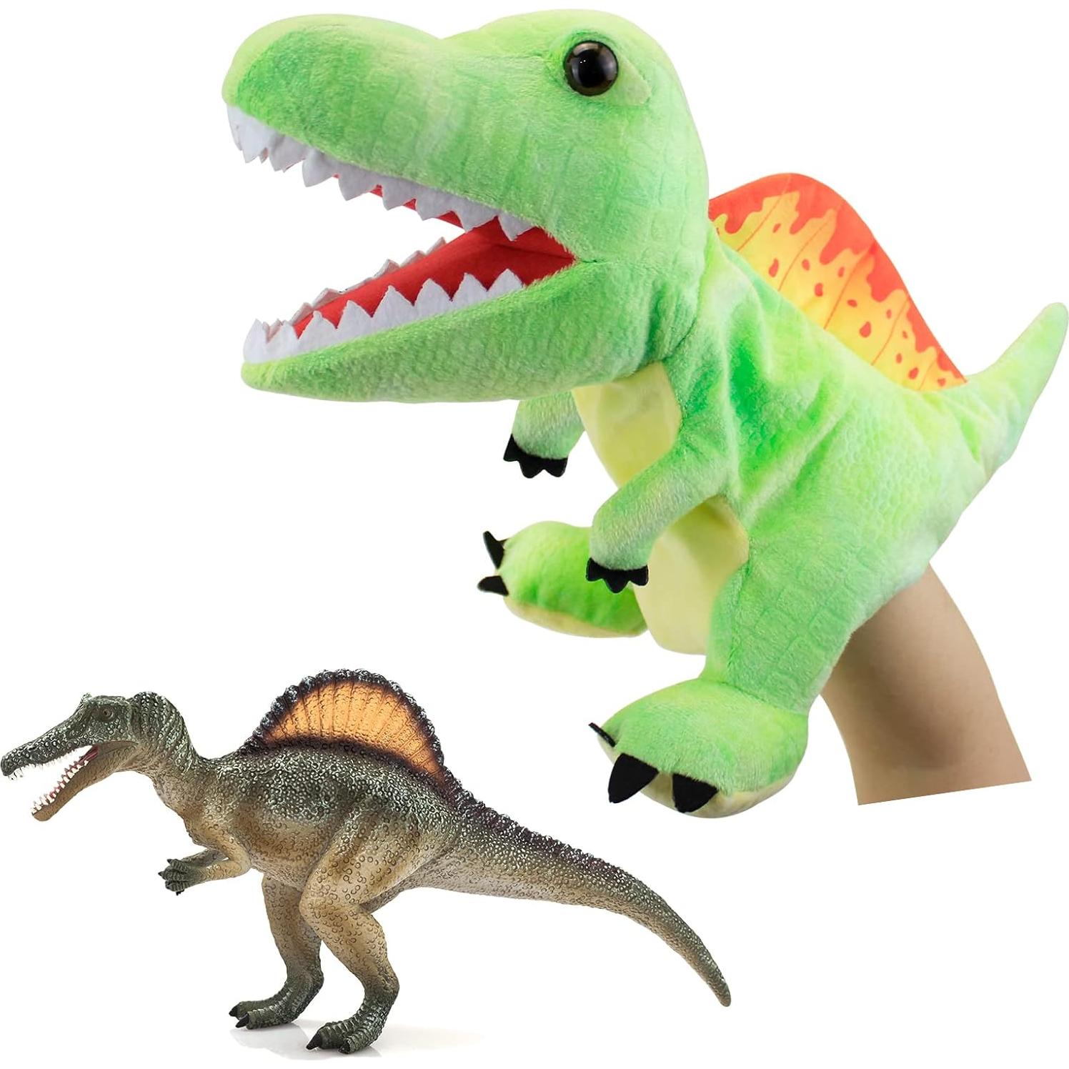 Títeres de Mano Qunze Toys Dinosaurio 21.5x19.2 cm