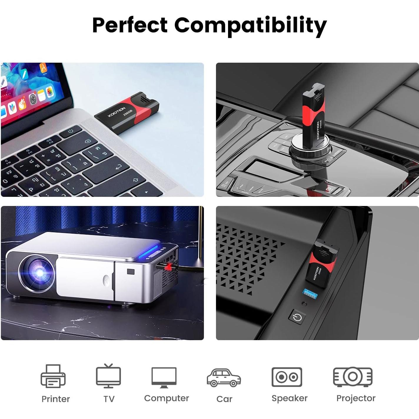 Unidad Flash USB 3.0 KOOTION 256 GB Rojo Retráctil