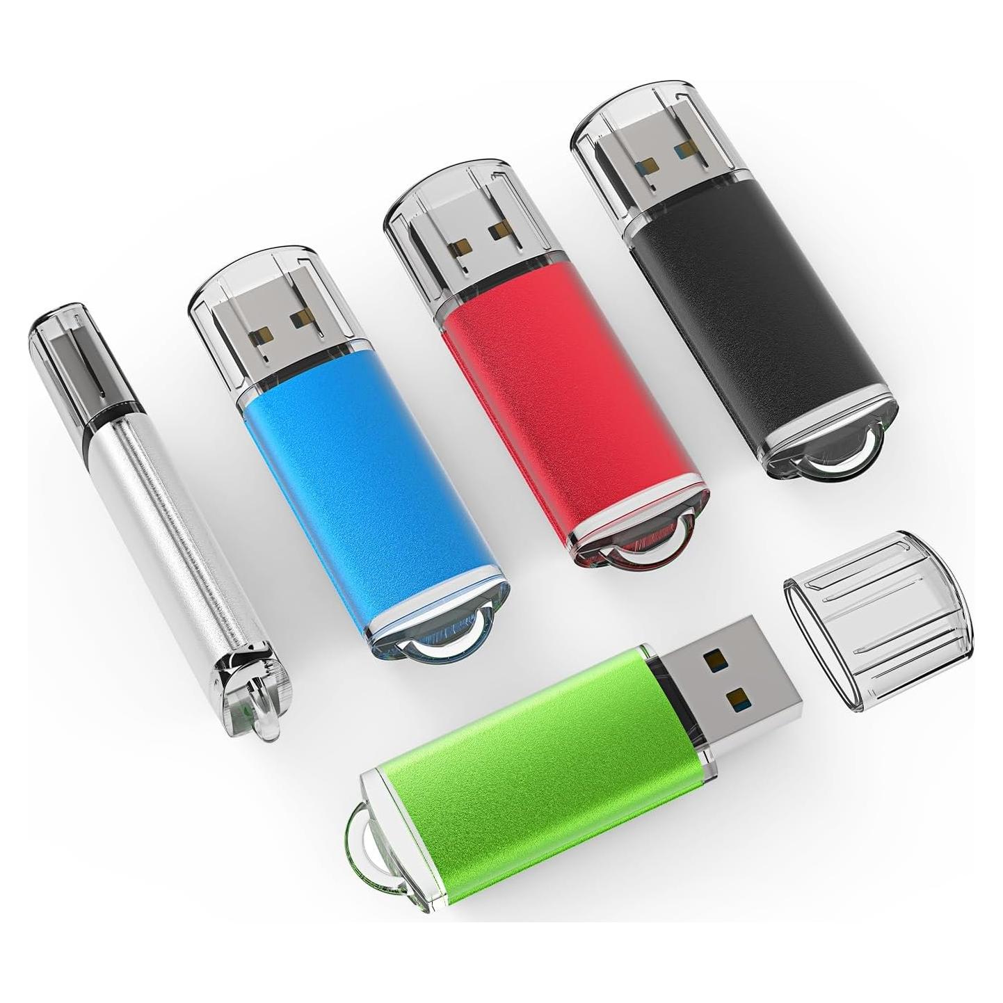 TOPESEL USB Flash Drive 4GB Pack 5 Colores USB 2.0