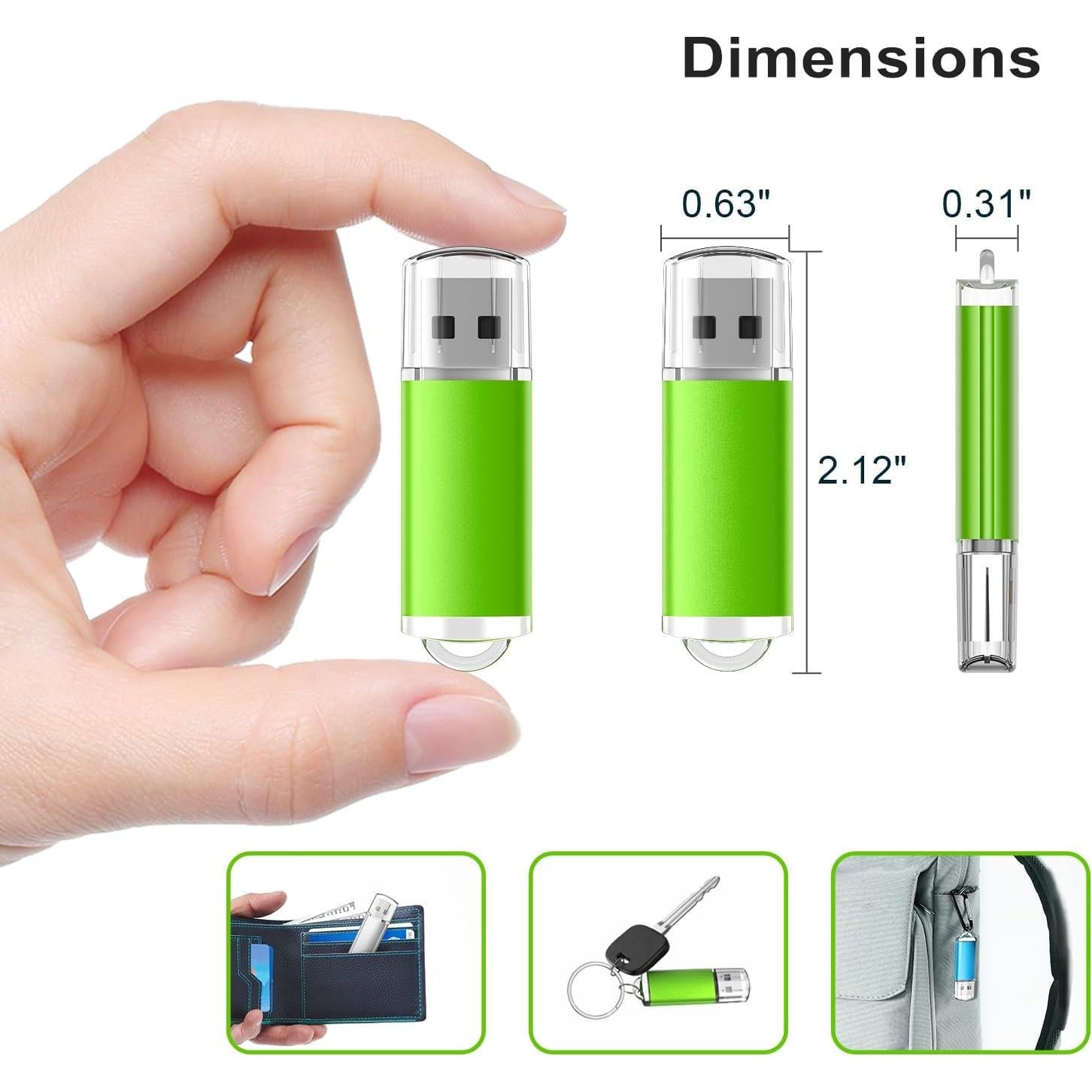 TOPESEL USB Flash Drive 4GB Pack 5 Colores USB 2.0