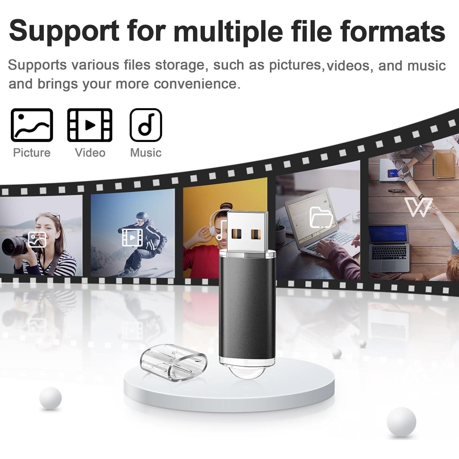 TOPESEL USB Flash Drive 4GB Pack 5 Colores USB 2.0