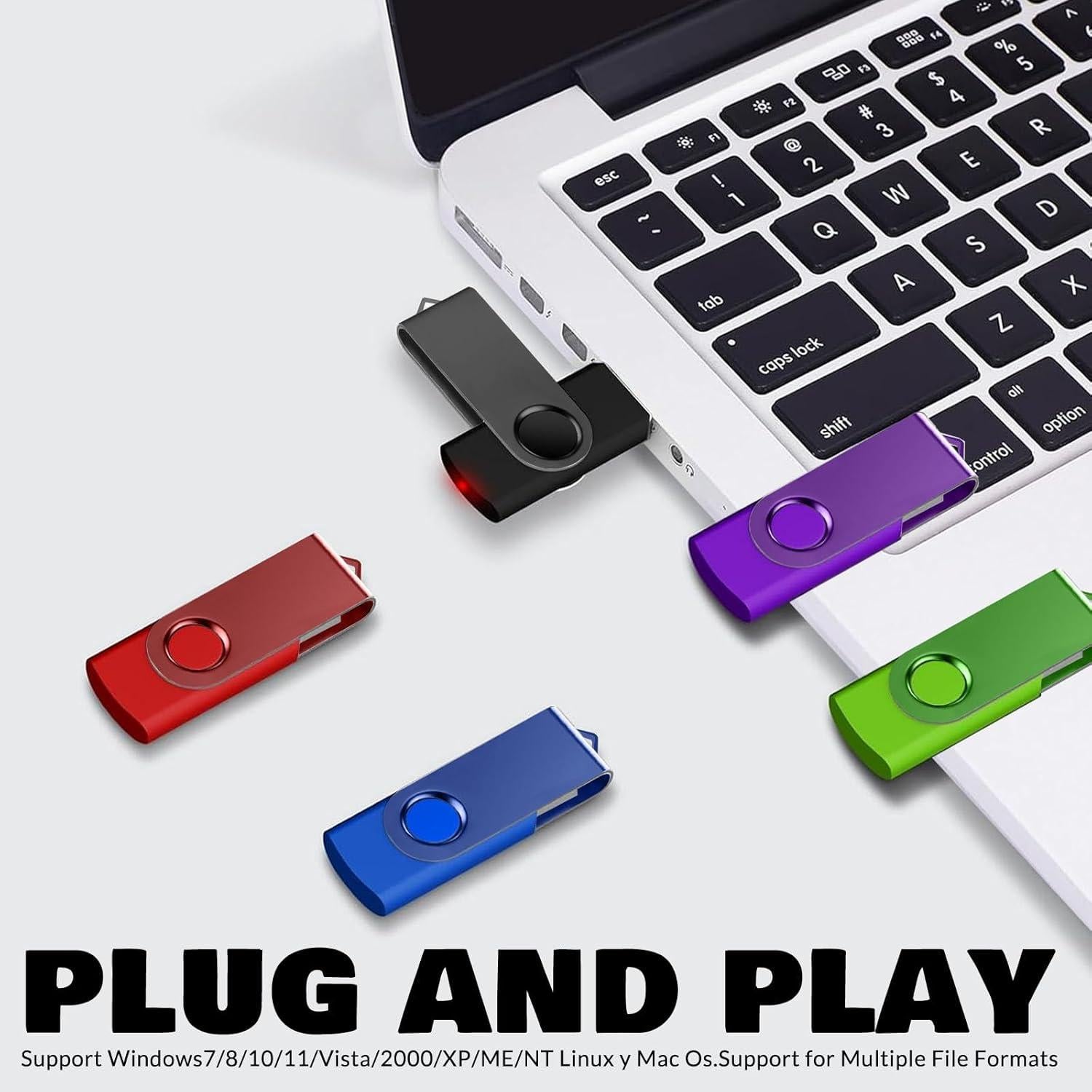 Paquete de 20 Unidades Flash USB 4GB FEWINA USB 2.0 Varios Colores