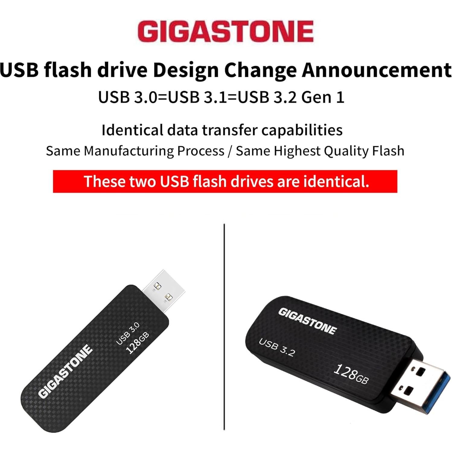 GIGASTONE 128GB Unidad Flash USB 3.2 Gen 1 Paquete de 5