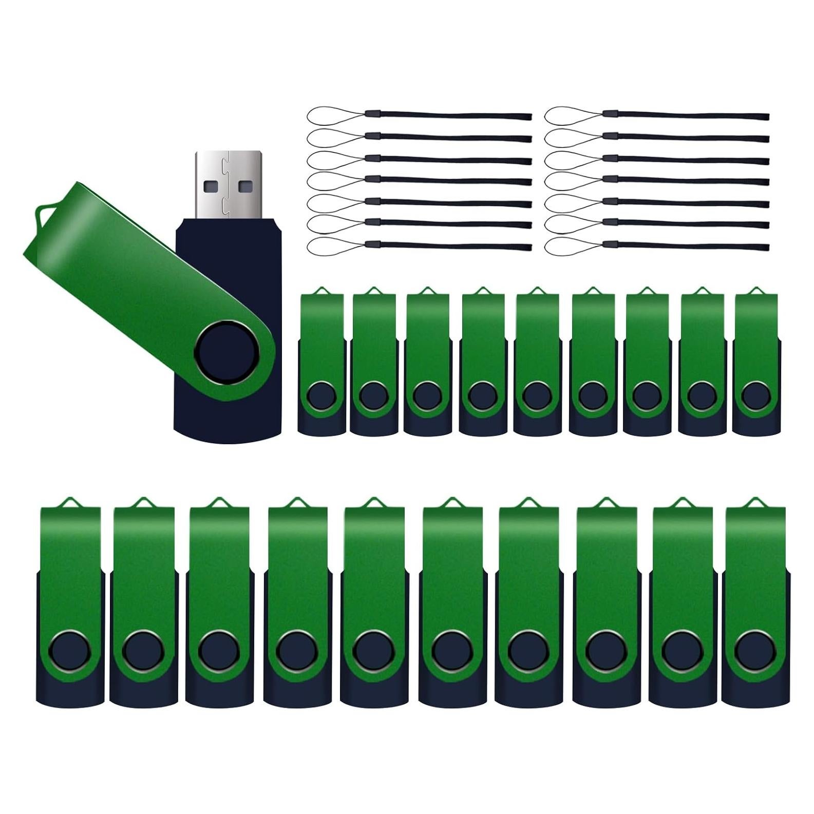 Paquete de 20 Unidades Flash USB 2.0 XUANREG 2GB Verde