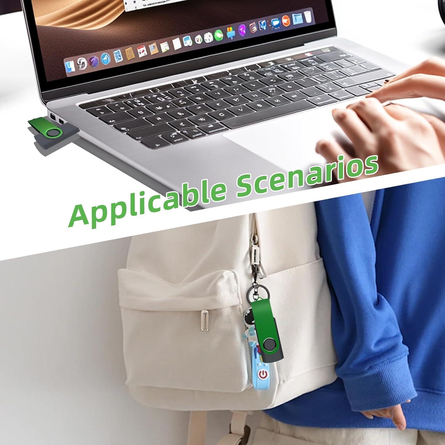 Paquete de 10 USB 2.0 XUANREG 32GB con Cuerdas y Etiquetas