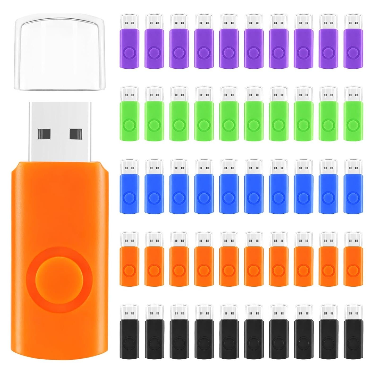 50 Unidades Flash USB 128MB Kanayu 2.0 5 Colores