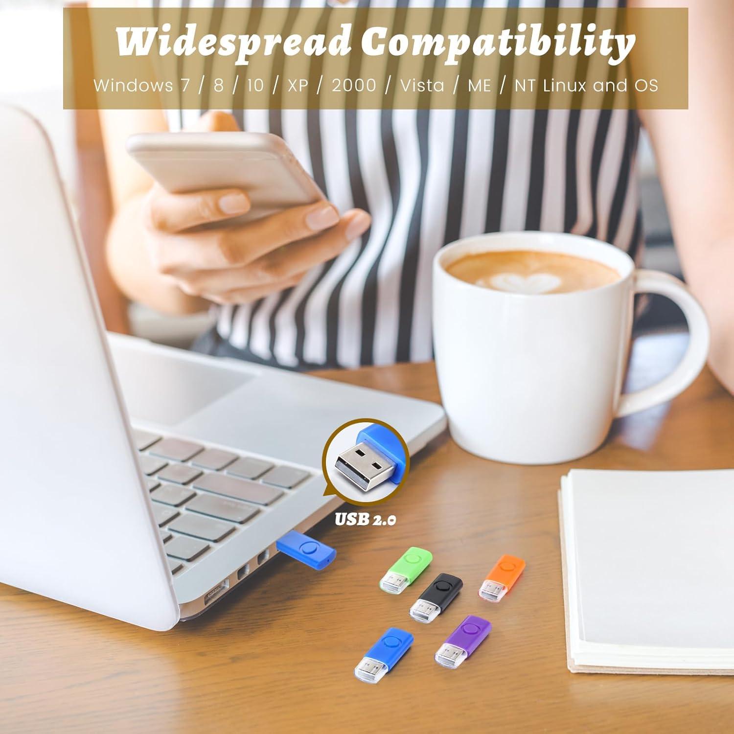 50 Unidades Flash USB 128MB Kanayu 2.0 5 Colores