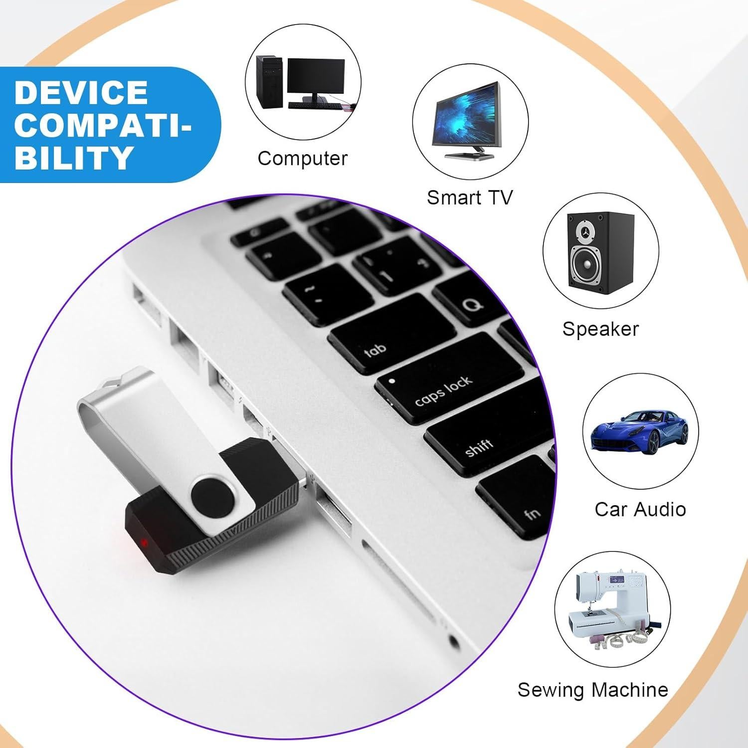 Memoria USB 8GB MECHEER Paquete de 10 con Clip Giratorio