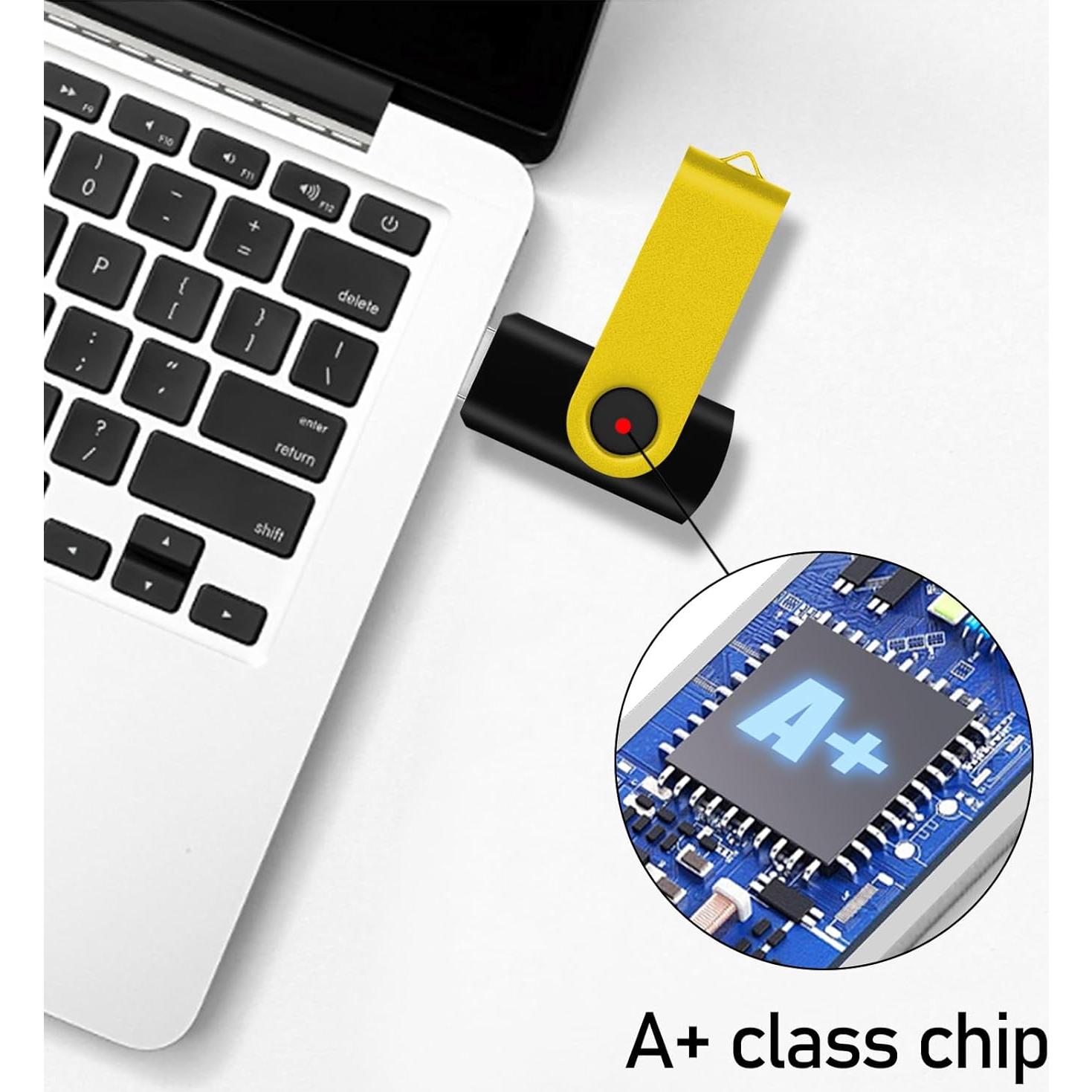 EASTBULL USB 2.0 Flash Drive 2GB Pack de 20 Unidades Coloridas