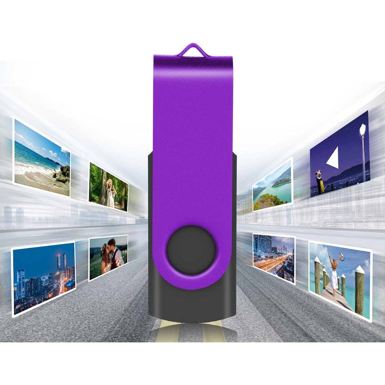 EASTBULL USB 2.0 Flash Drive 2GB Pack de 20 Unidades Coloridas