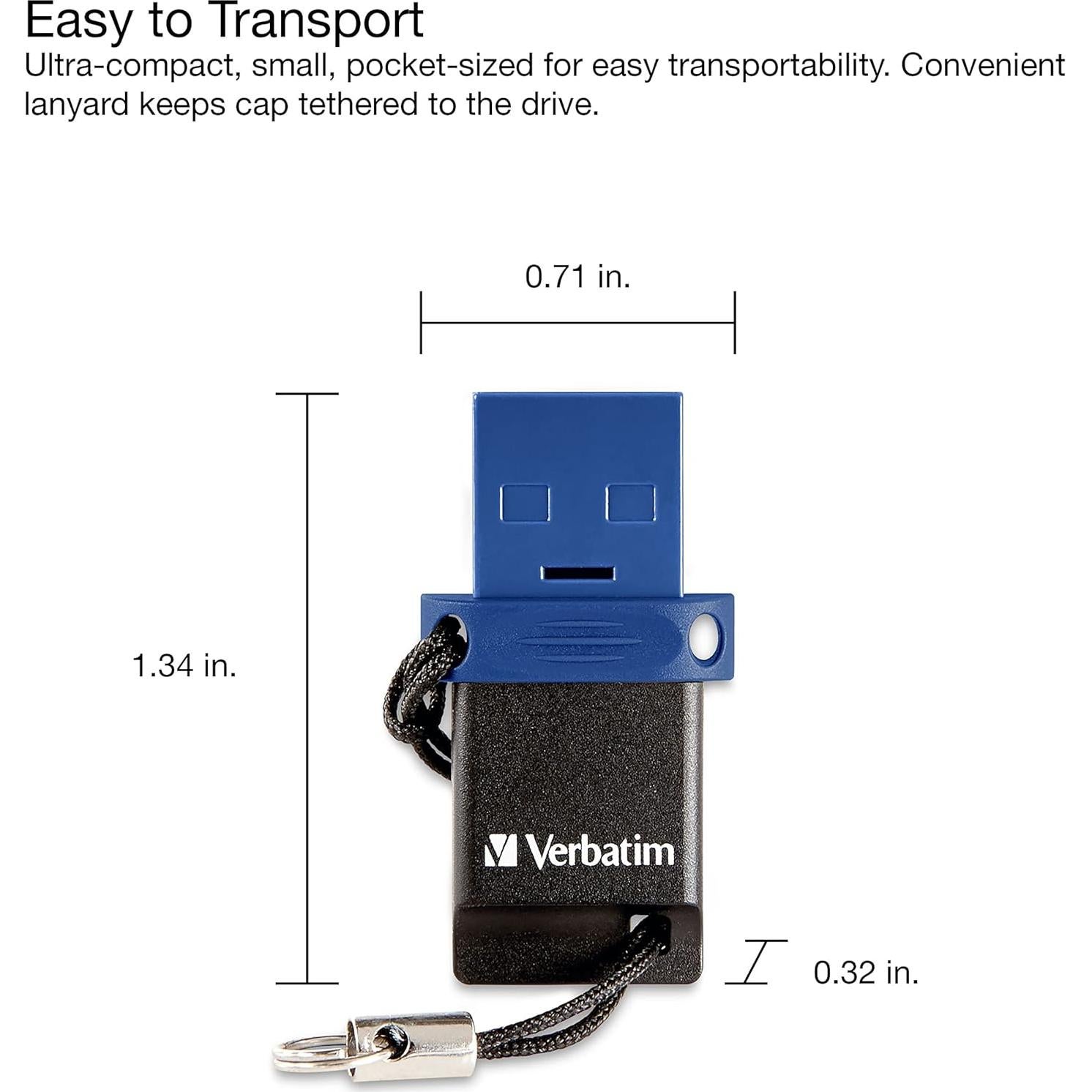 Verbatim 32GB Store 'n' Go Dual OTG USB 3.2 Flash Drive