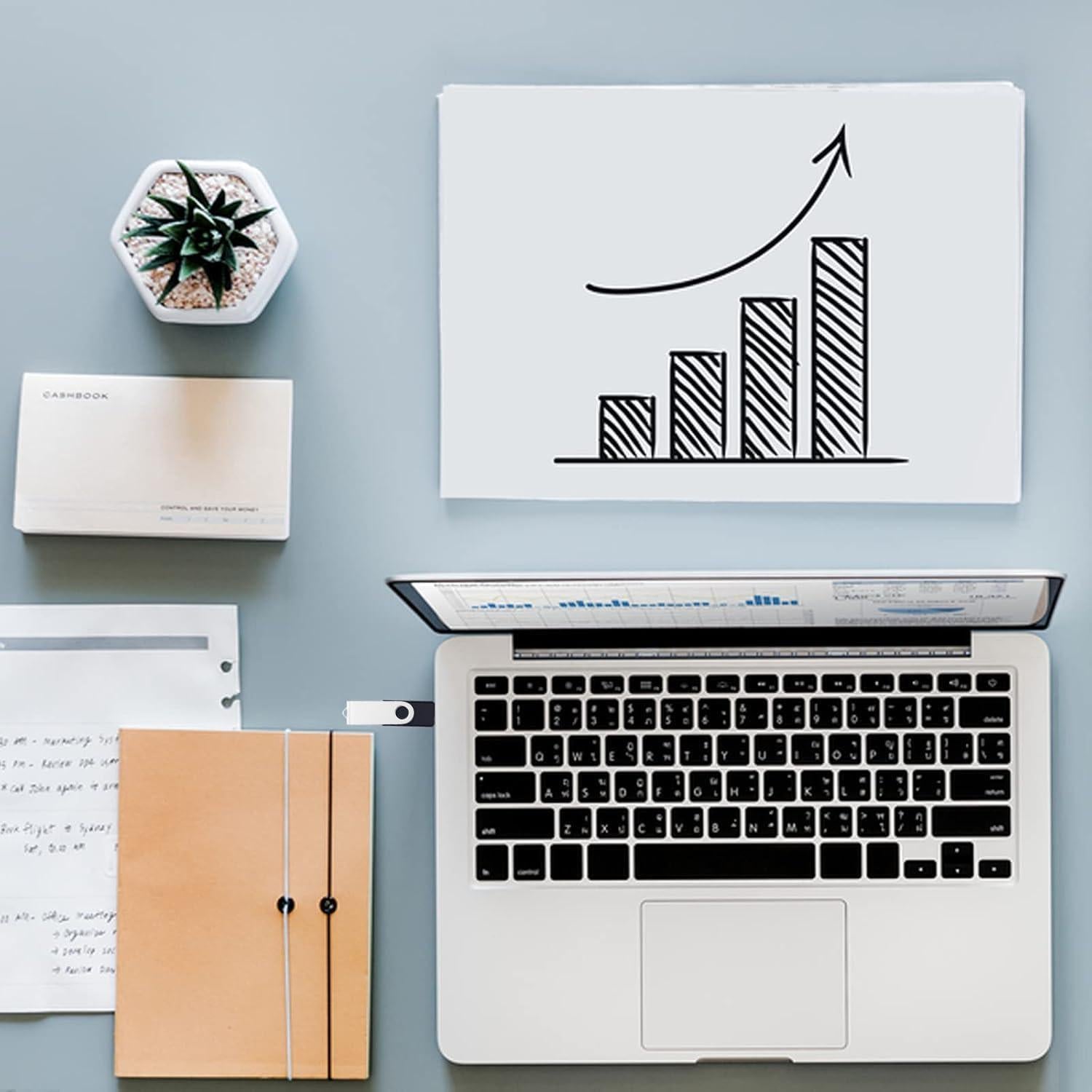 Unidad Flash USB 16GB TosMemo 2 Piezas Negro y Azul