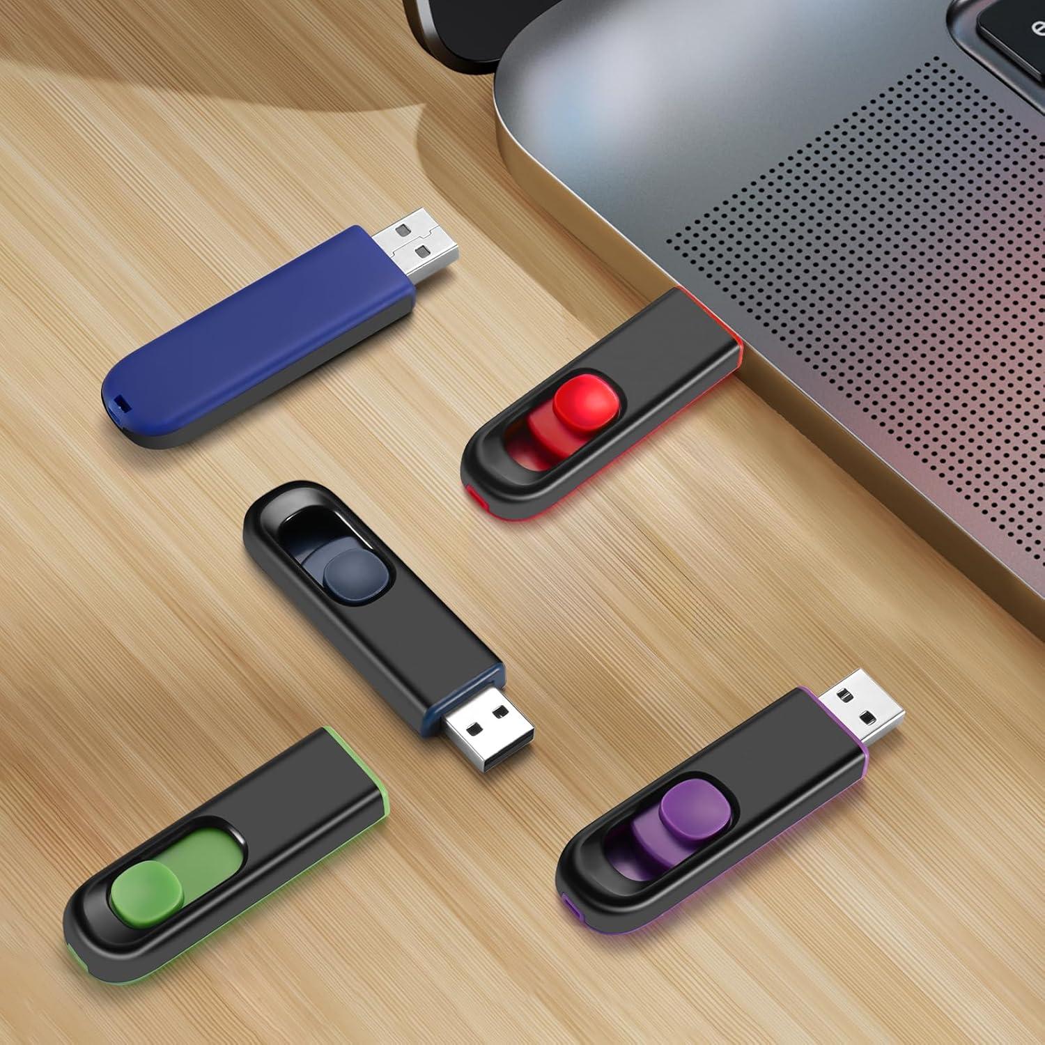 Paquete de 2 Unidades Flash USB 2.0 Maspen 64GB Retráctil