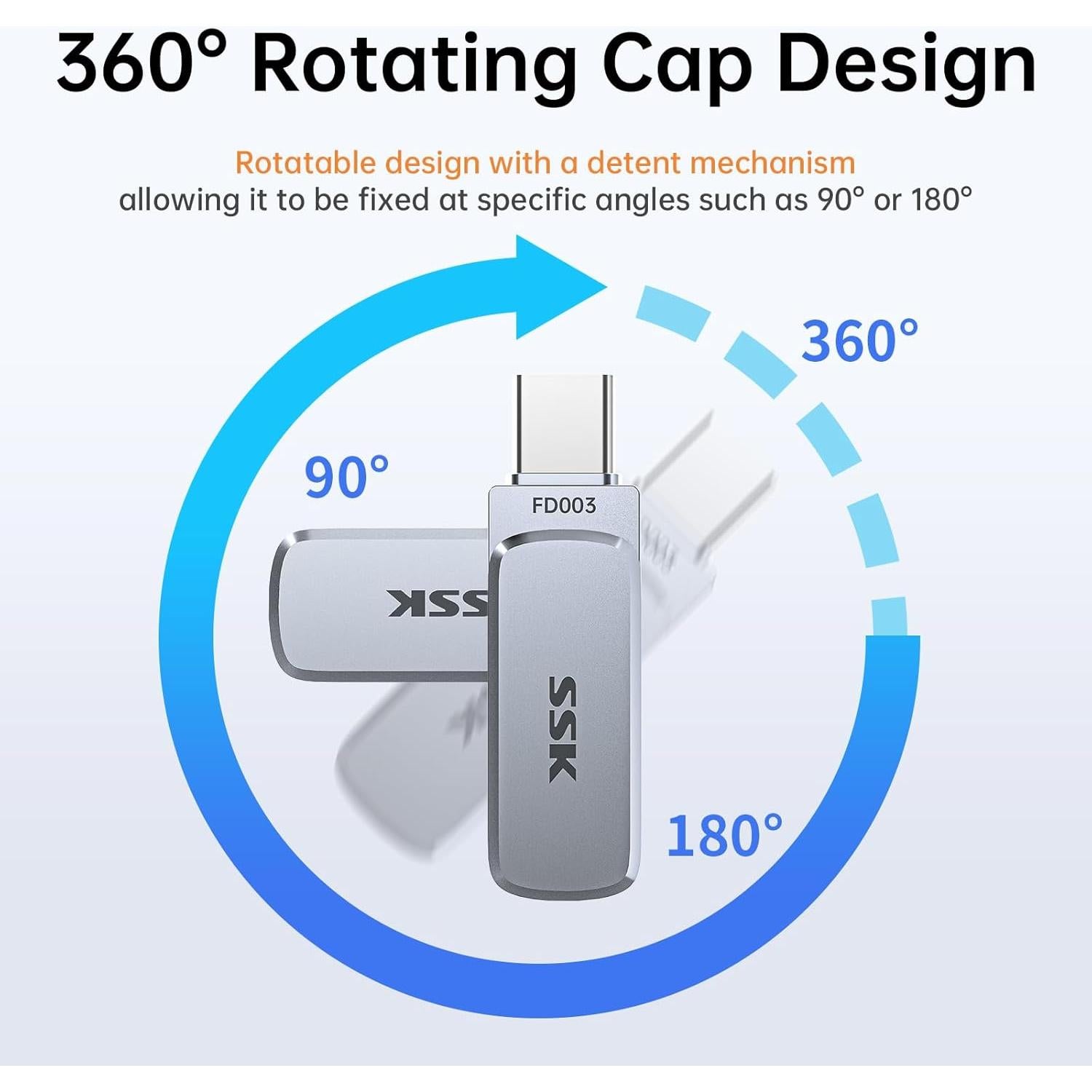SSK 64GB Unidad Flash USB Doble USB-C y USB-A 3.2