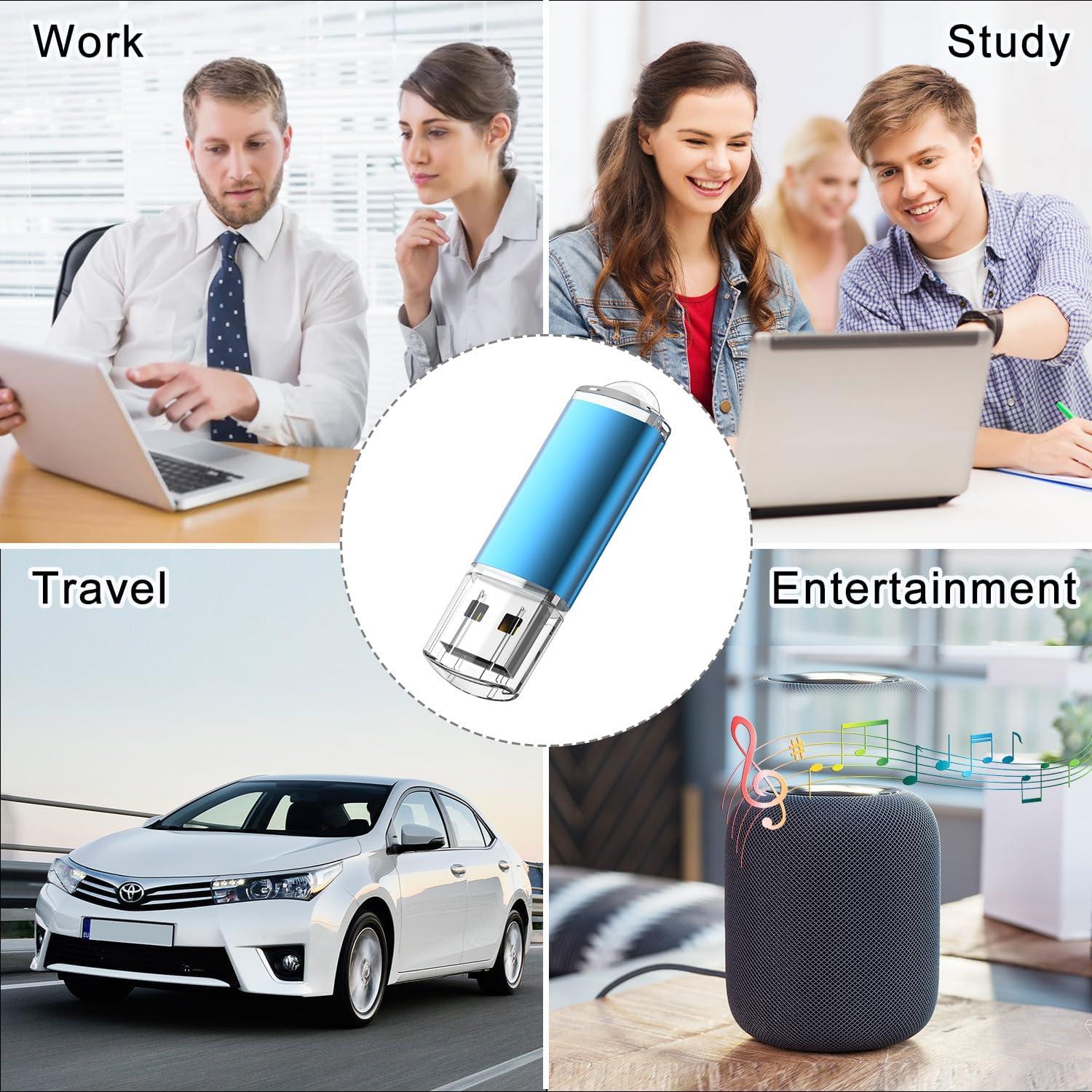 10 Unidades USB 2.0 RAOYI 1GB Memoria Flash Azul