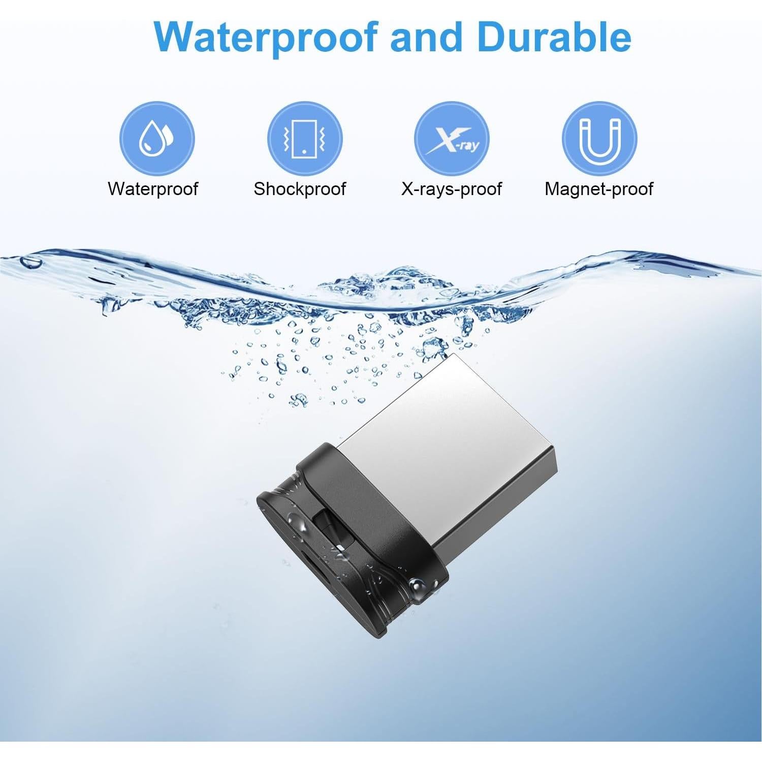 Unidad Flash USB 3.0 RAOYI 128GB Negra con Lanyard