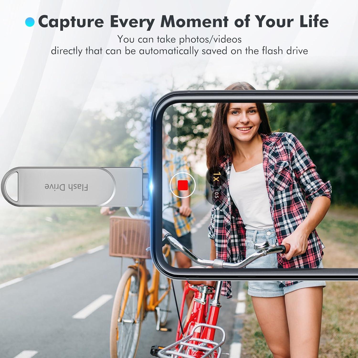 Unidad Flash 512GB Kcsbaui MFi para iPhone/iPad/Android