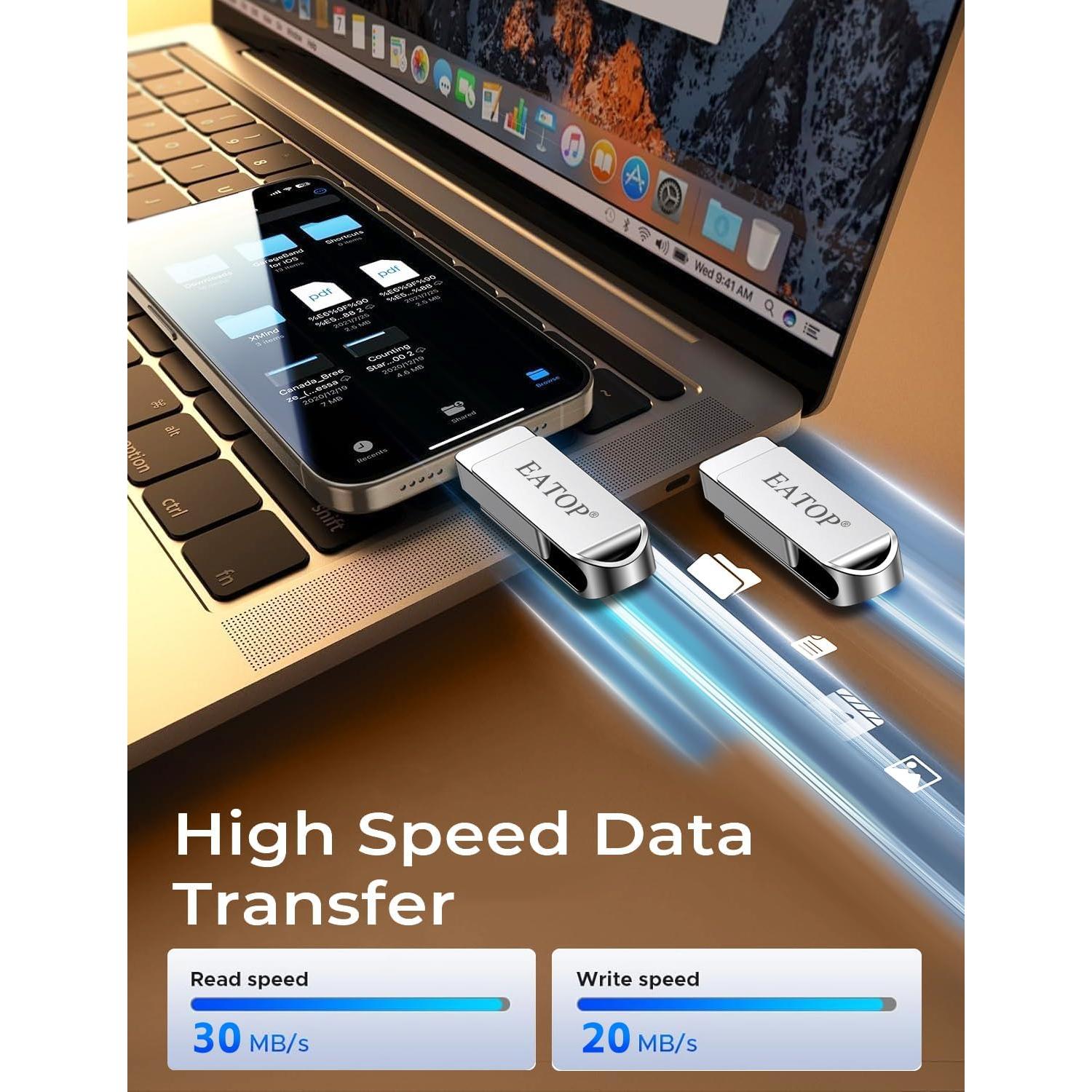 Unidad Flash 512GB EATOP para iPhone iPad Android USB-C