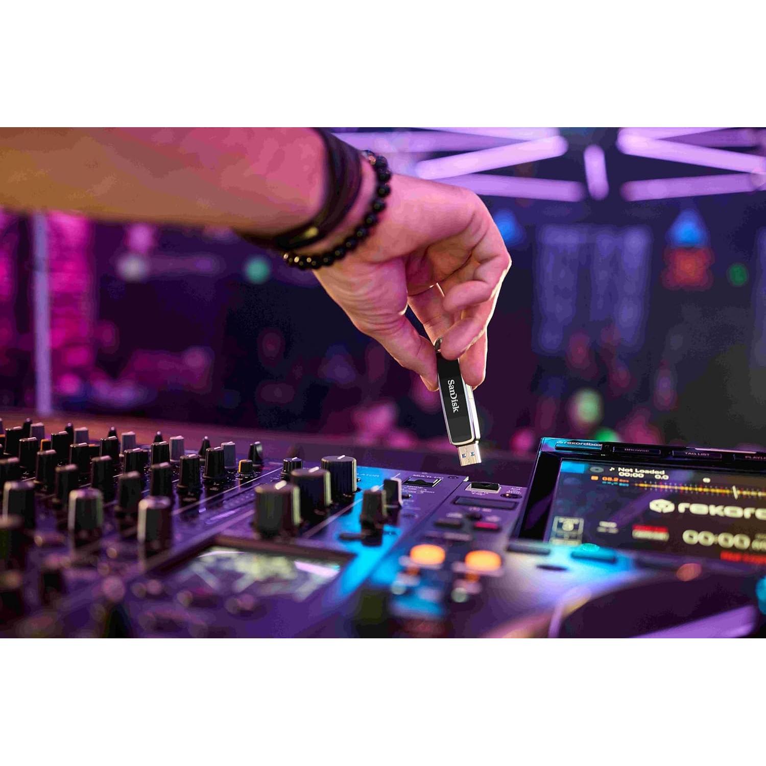 SanDisk DJ Flash Drive 512GB USB-C y USB-A 1000MB/s