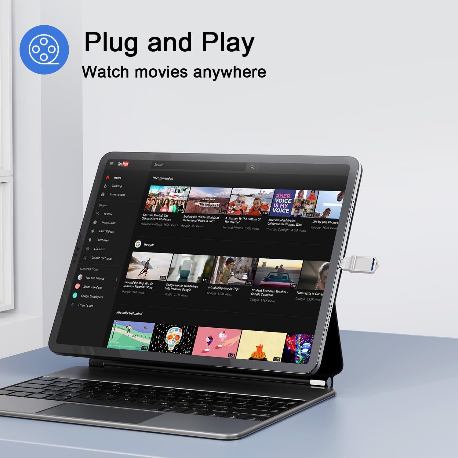 TOPESEL 64GB Unidad Flash USB C y USB A 3.0 Impermeable