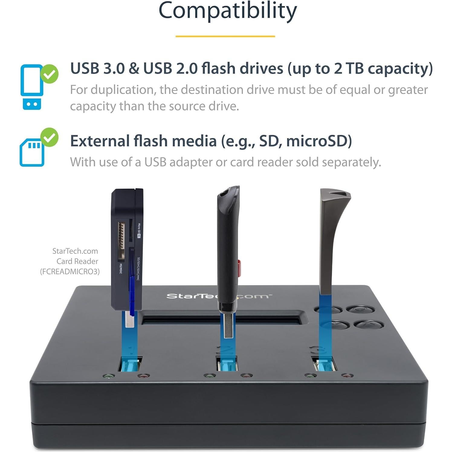 Duplicador USB 1 a 2 StarTech USBDUP12 - Clonador y Borrador