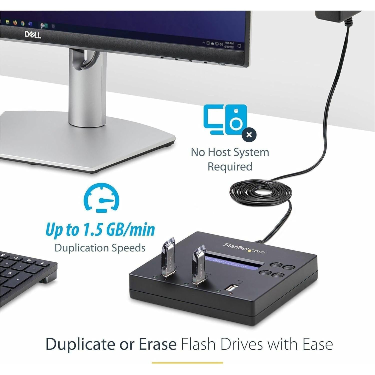 Duplicador USB 1 a 2 StarTech USBDUP12 - Clonador y Borrador