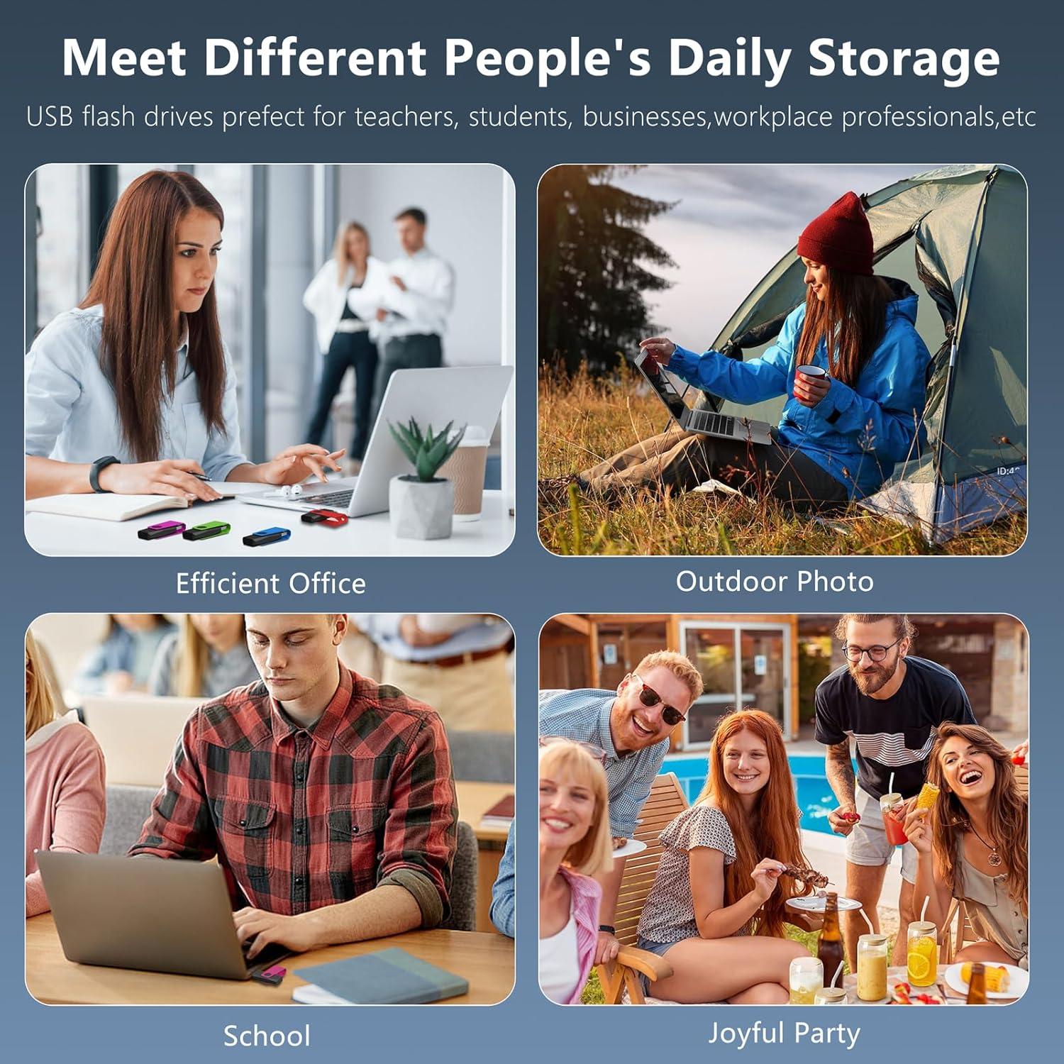 Paquete de 10 Pendrives USB 2.0 AGECASH A 1GB Multicolor