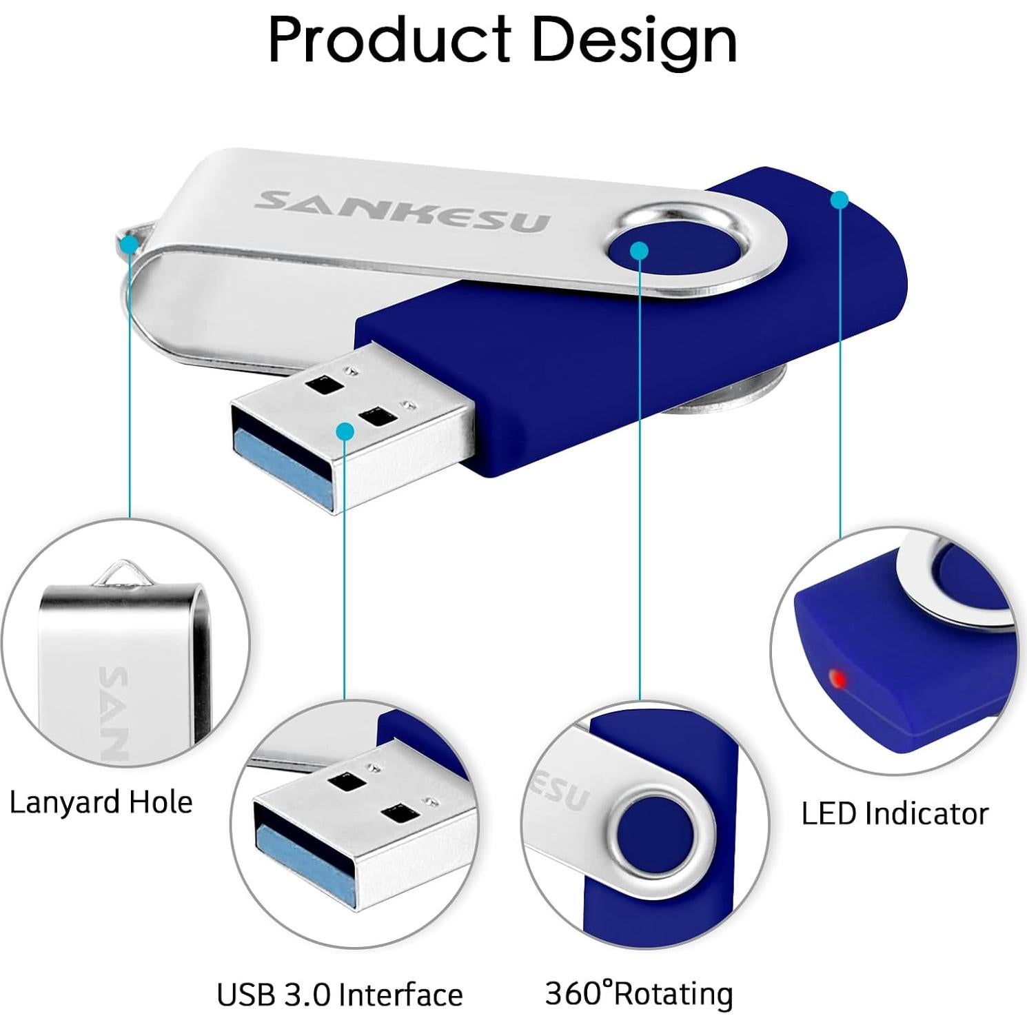 Unidad Flash USB 3.0 SANKUSU 1TB Alta Velocidad 120MB/s