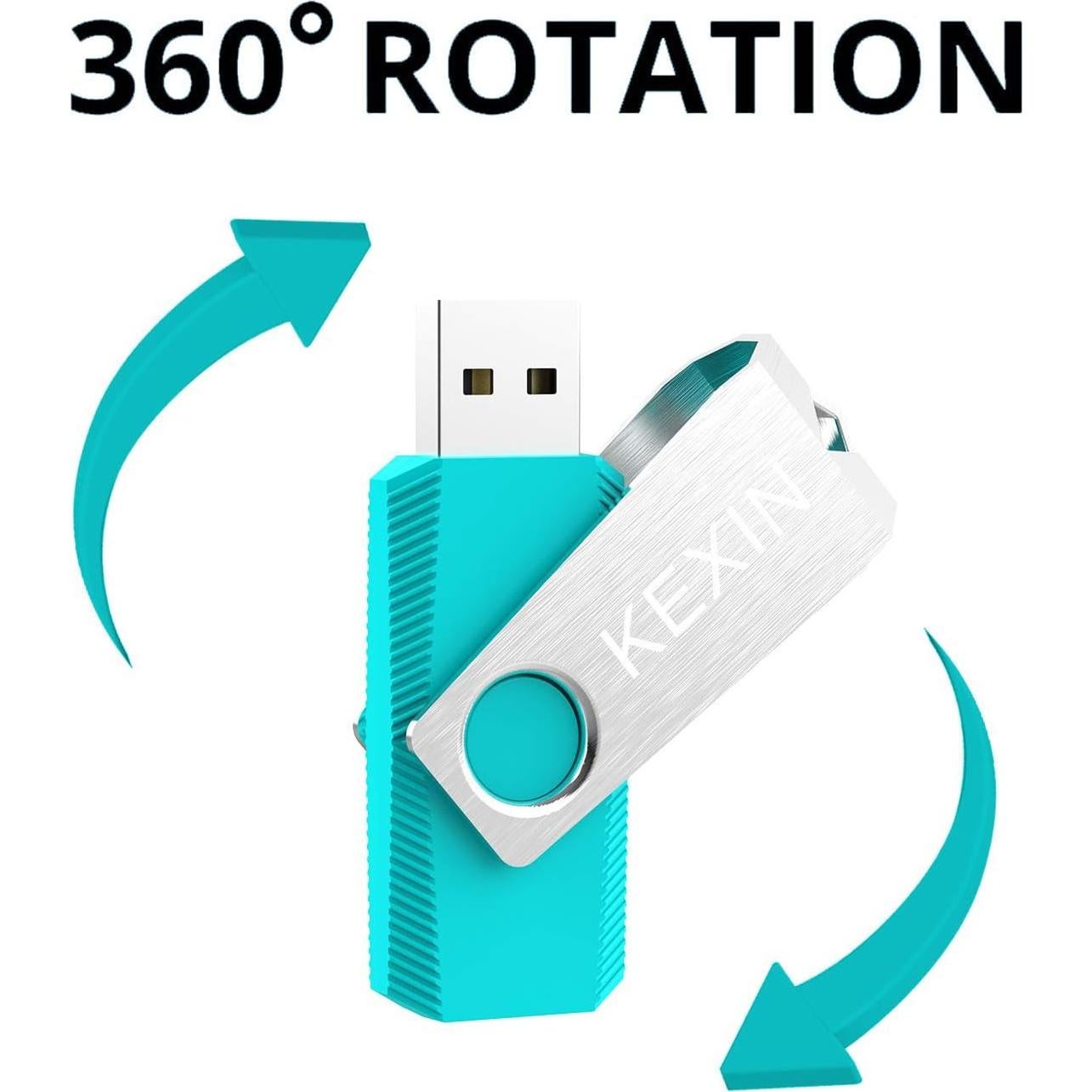 KEXIN Unidad Flash USB 64GB Paquete de 3 Colores