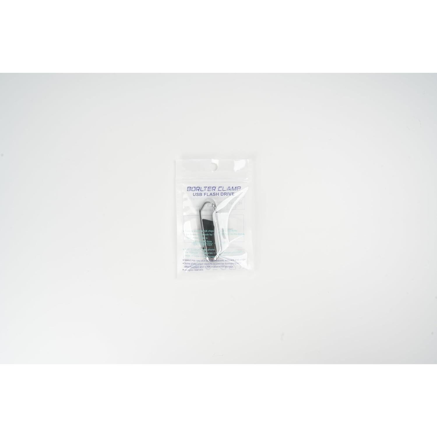 Unidad Flash USB 64GB BORLTER CLAMP Llavero Metal Negro