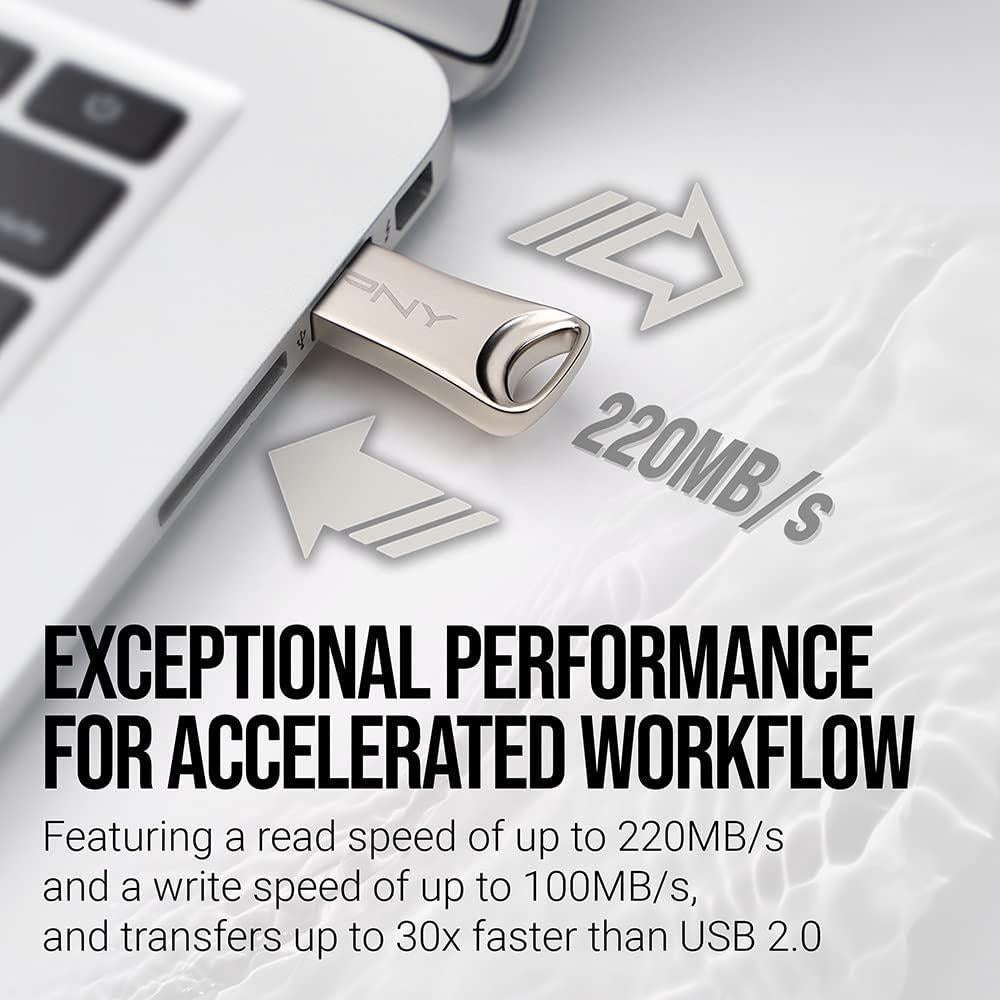 Unidad Flash PNY Elite-X 512GB USB 3.2 - 220MB/s, Plata