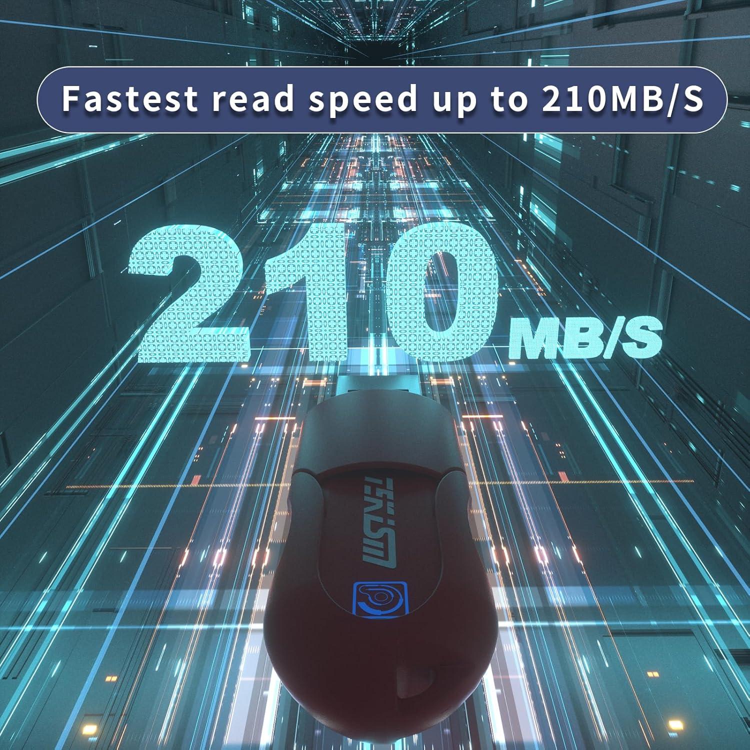 Paquete de 5 Unidades Flash USB 3.2 32GB TEKISM Rojo