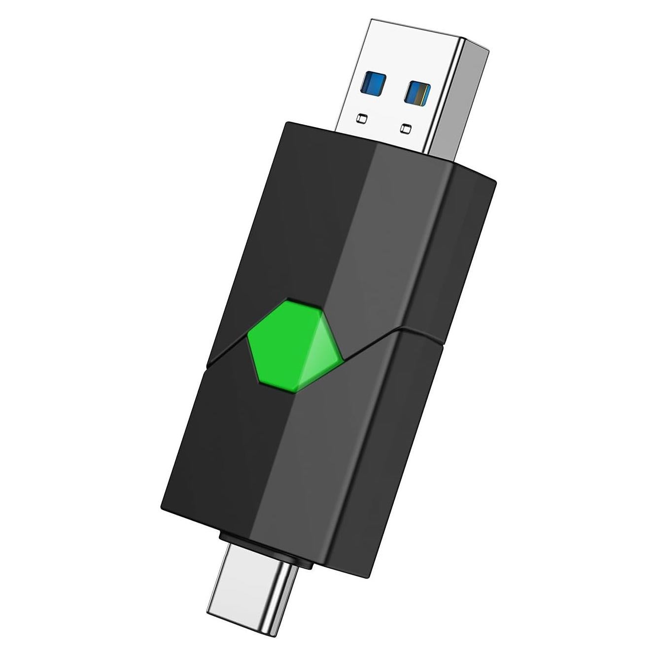 K&ZZ 128GB USB C Doble Unidad Flash 3.0 Verde