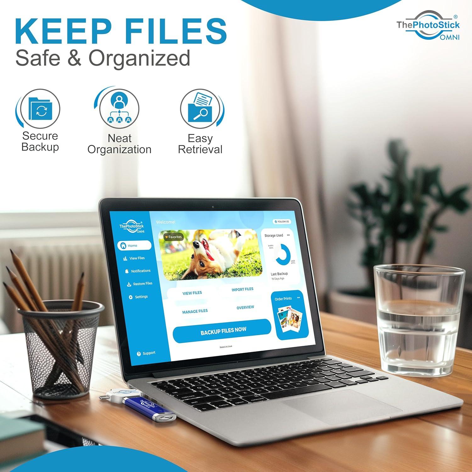 ThePhotoStick Omni 256GB - Respaldo Seguro de Fotos y Videos