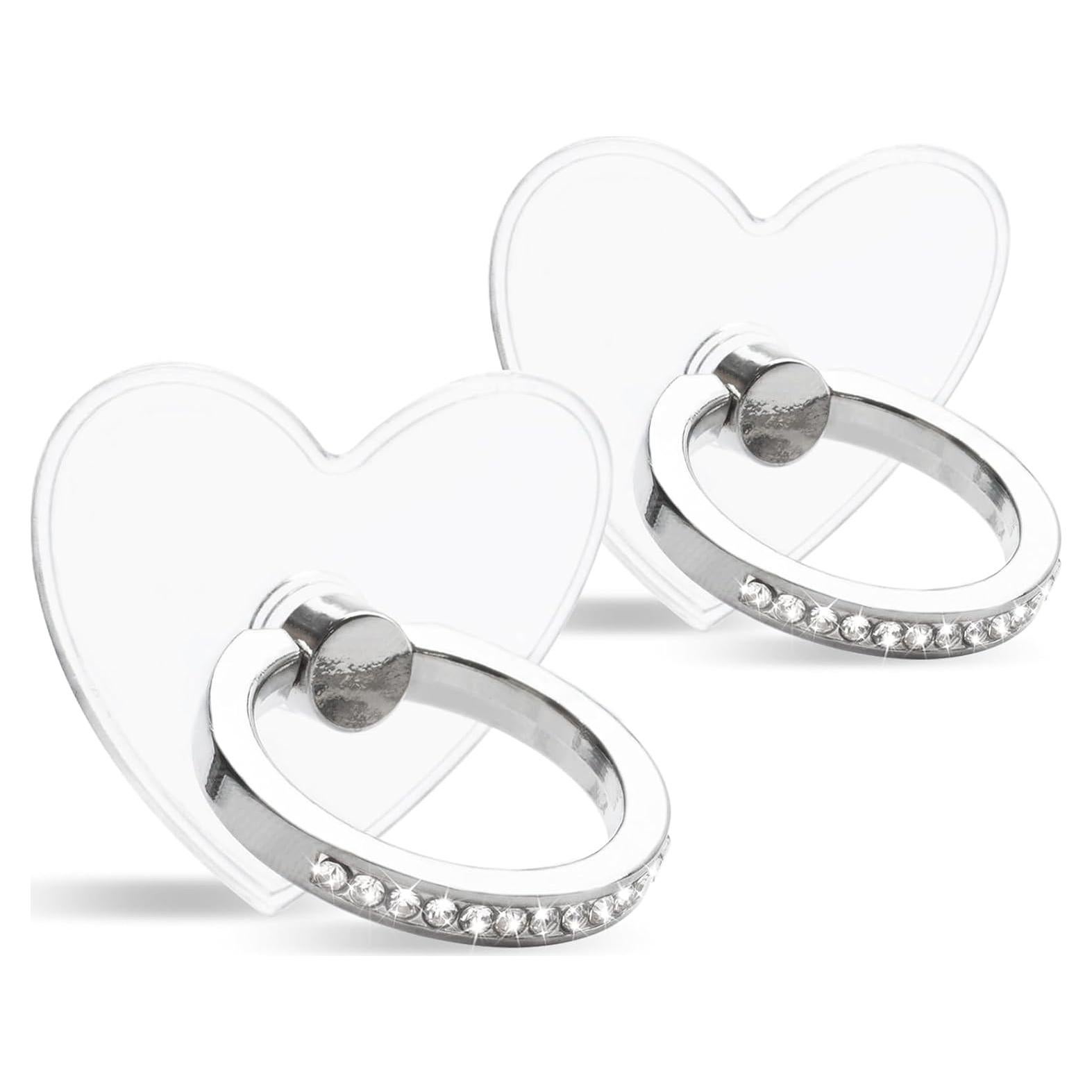 Soporte para anillo de teléfono Wansurs corazón 360° ajustable