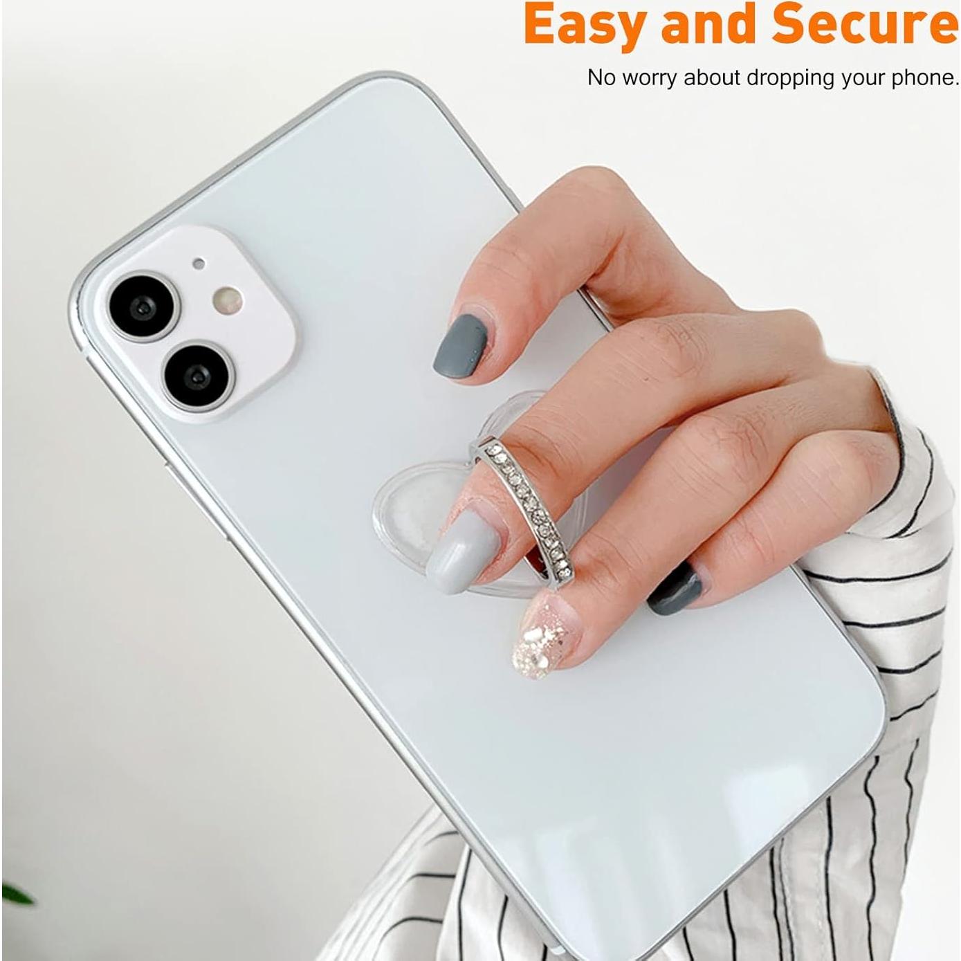 Soporte para anillo de teléfono Wansurs corazón 360° ajustable