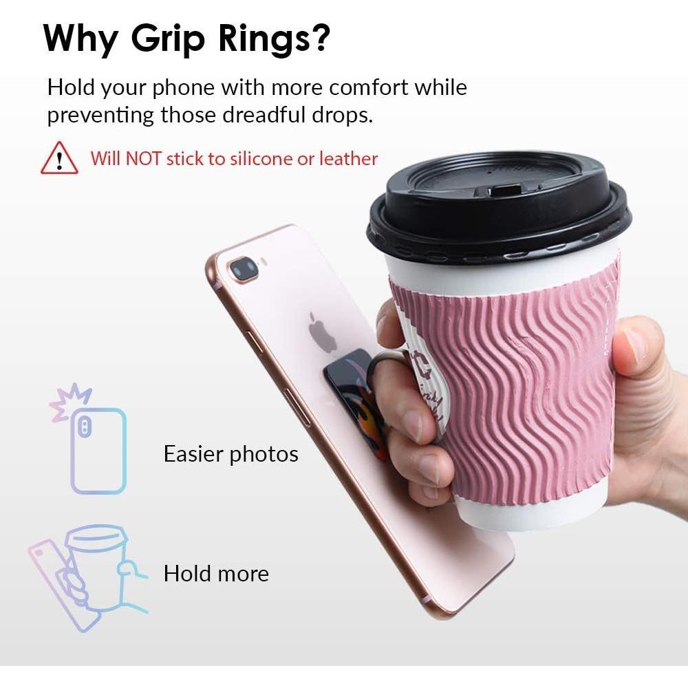 Soporte para Teléfono Velvet Caviar - Anillo Agarre Holográfico