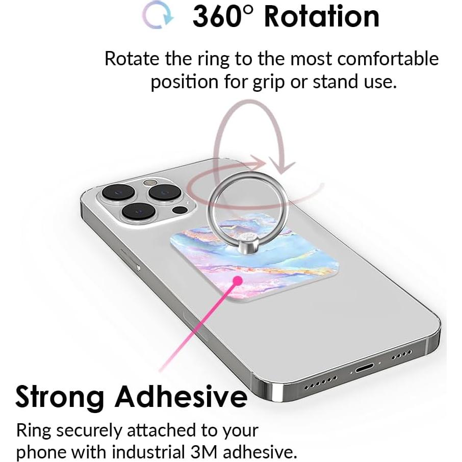 Soporte para Teléfono Velvet Caviar - Anillo Agarre Holográfico